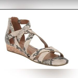 Indigo Rd Cork Wedge Sandals Size 11 Snake *NEW